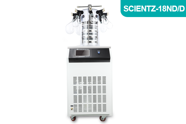寧波新芝實驗型加熱式鐘罩凍干機Scientz-18ND/D壓蓋多歧管型